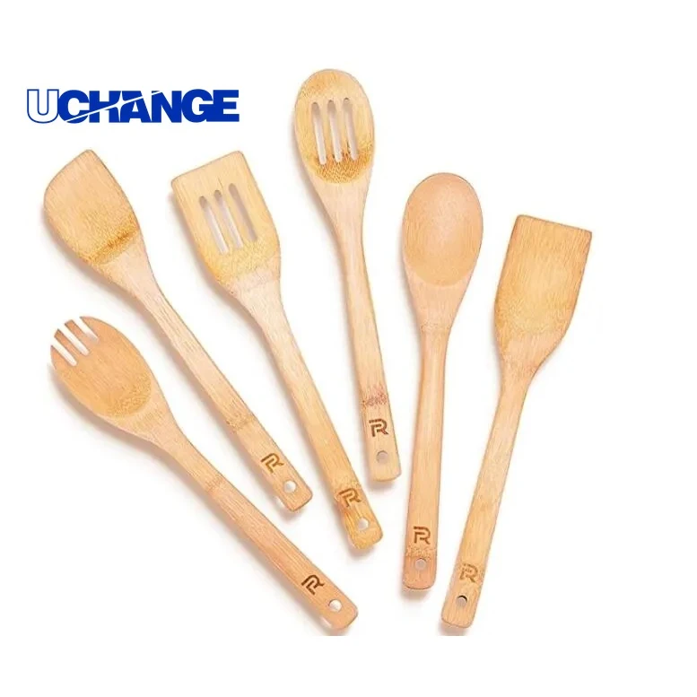 6-Piece Bamboo Utensil Set for Apartment Essentials 1