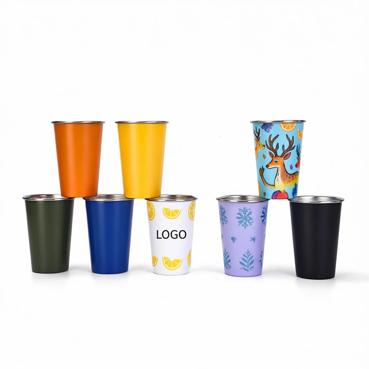 16 oz Reusable Metal Stadium Tumbler 1