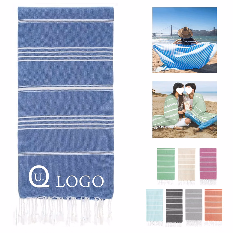 Cotton Turkish Tassel Beach Towel