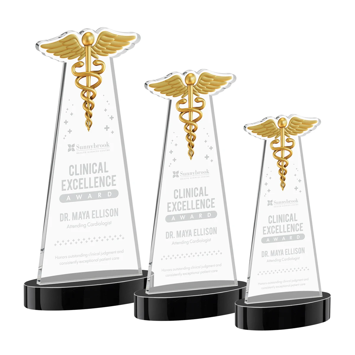 Caduceus Award on Alberton Base - Black 1