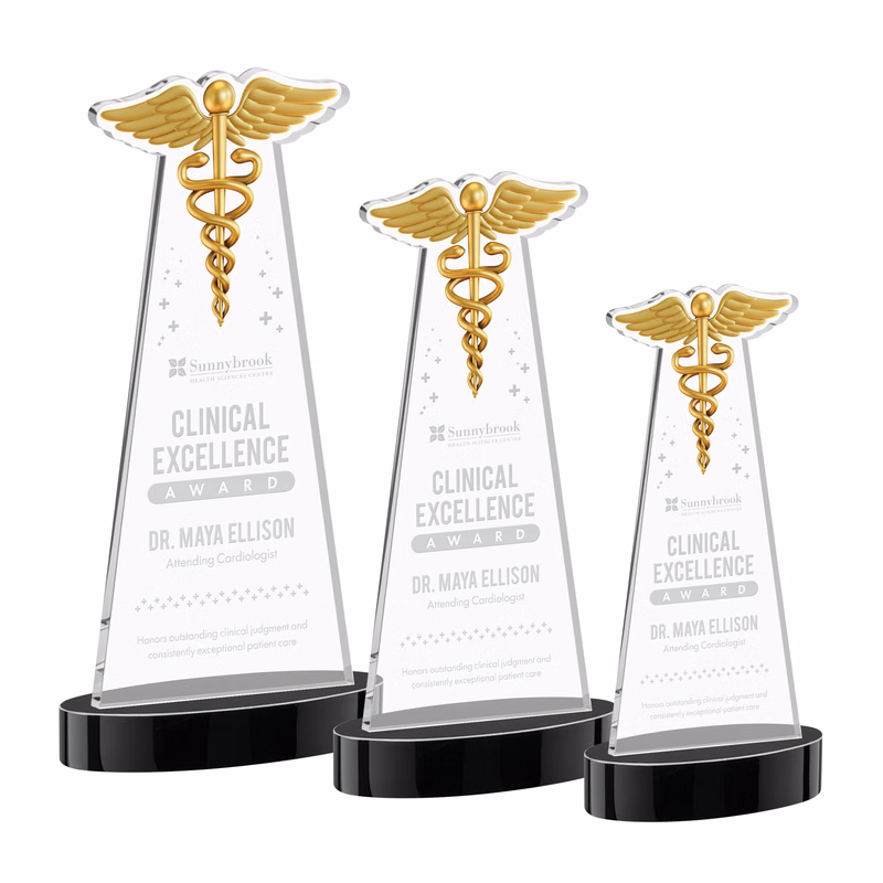 Caduceus Award on Alberton Base - Black