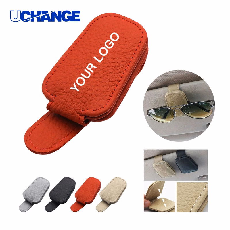 PU Leather Eyeglass Holder for Visor
