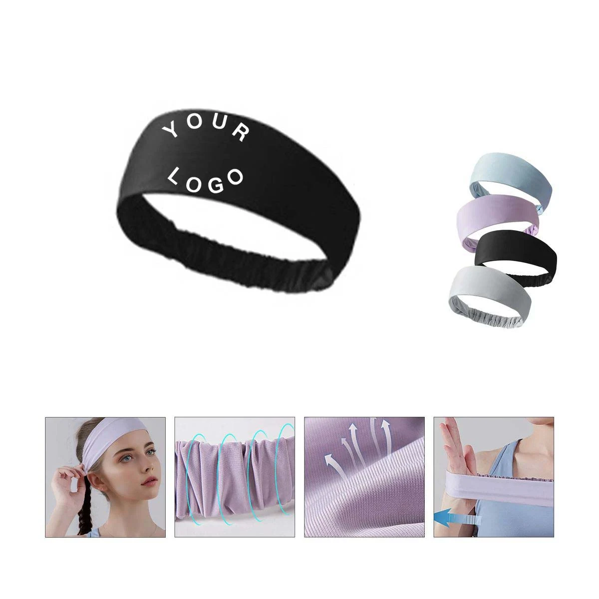 Breathable Workout Headband with Stretch Fit 1