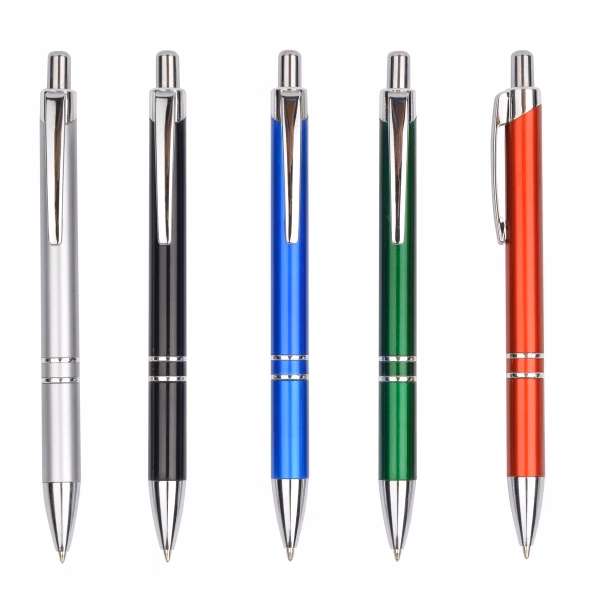 Plastic Ballpoint Pen with metallic finish