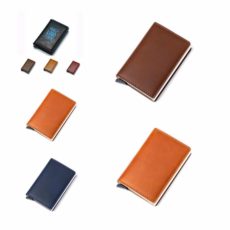 Aluminum alloy holder metal men's multi-card wallet