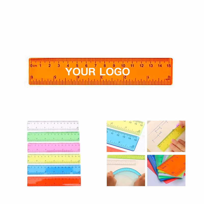 6 Inch Translucent Plastic Ruler with Dual Markings