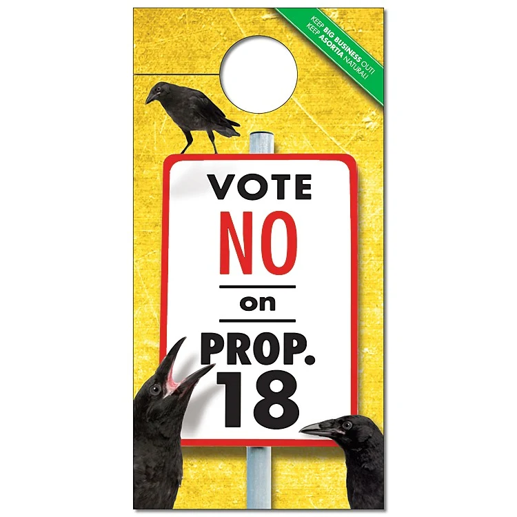 Uncoated Door Hanger - 4x8 Rectangle with Slit (1.25 in. Diameter Hole) 1