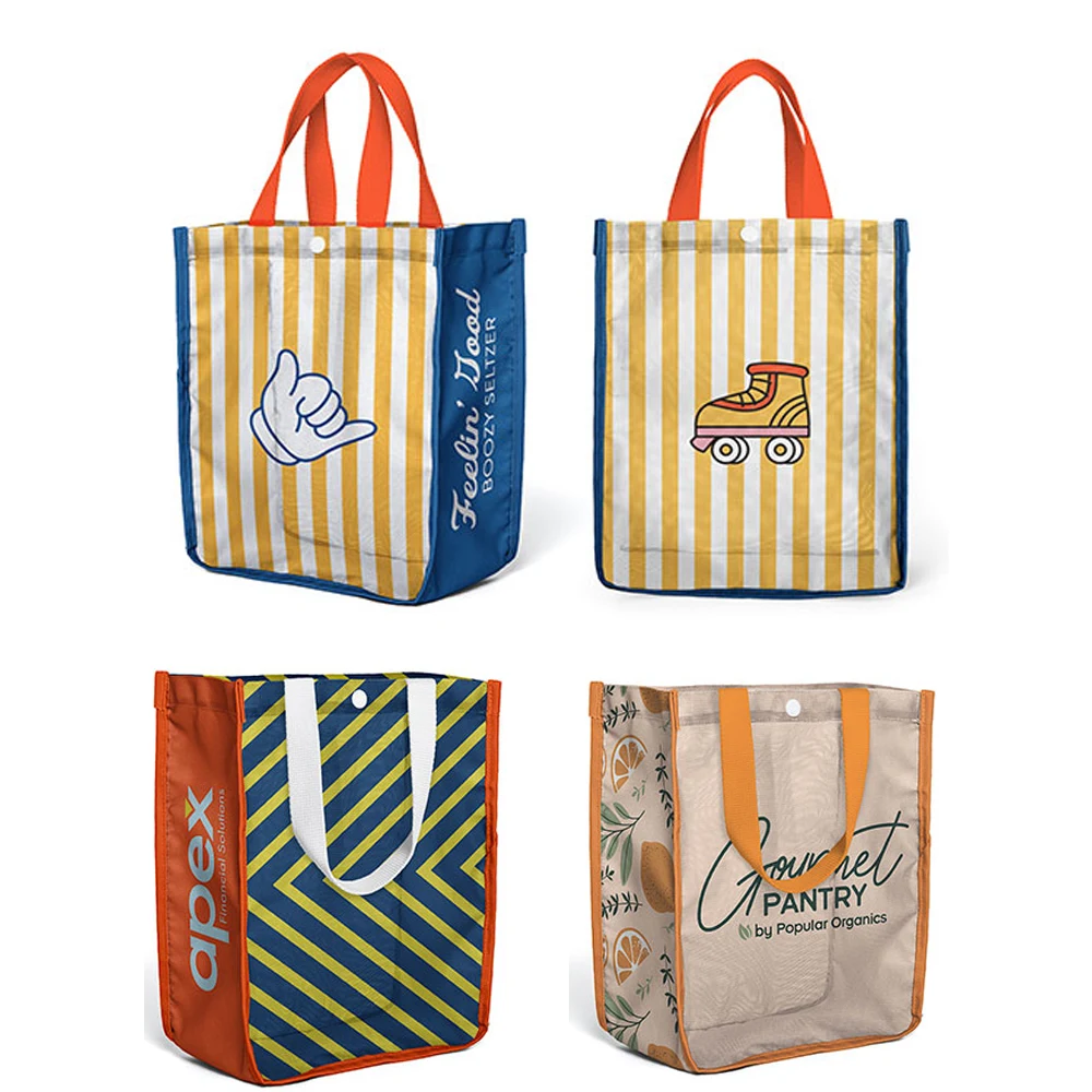 Full Color Mesh Lunch Tote Bag. 1