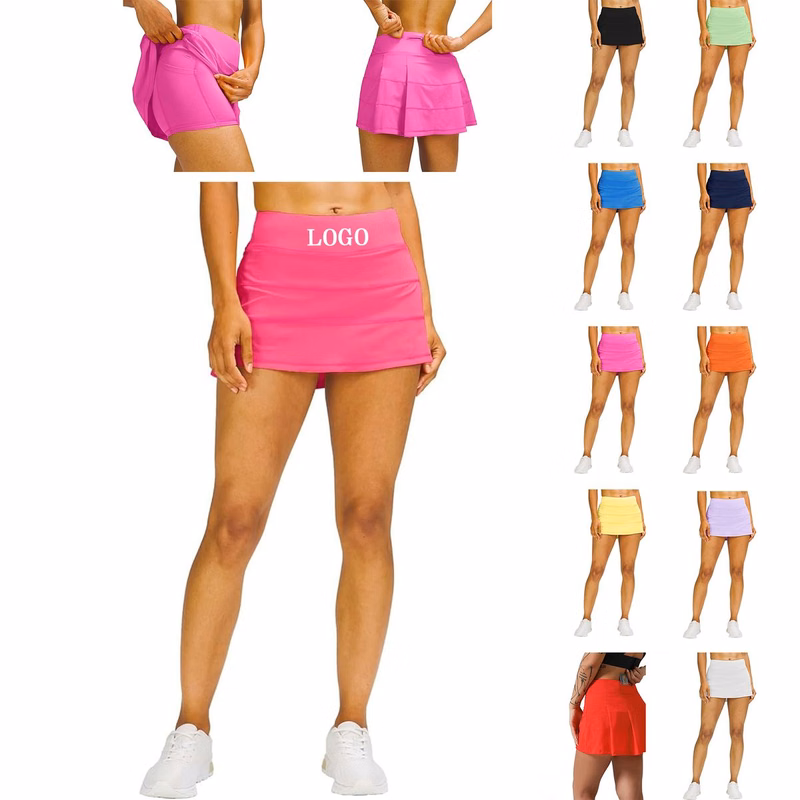 Women's Pleated Workout Built in Tennis Skirt