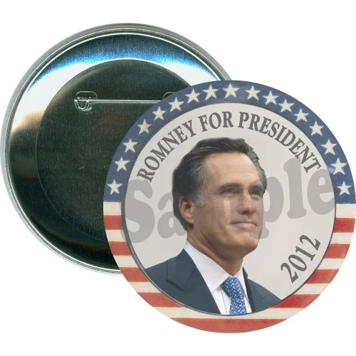 Romney for President 2012, Stars Stripes, Political Button 1