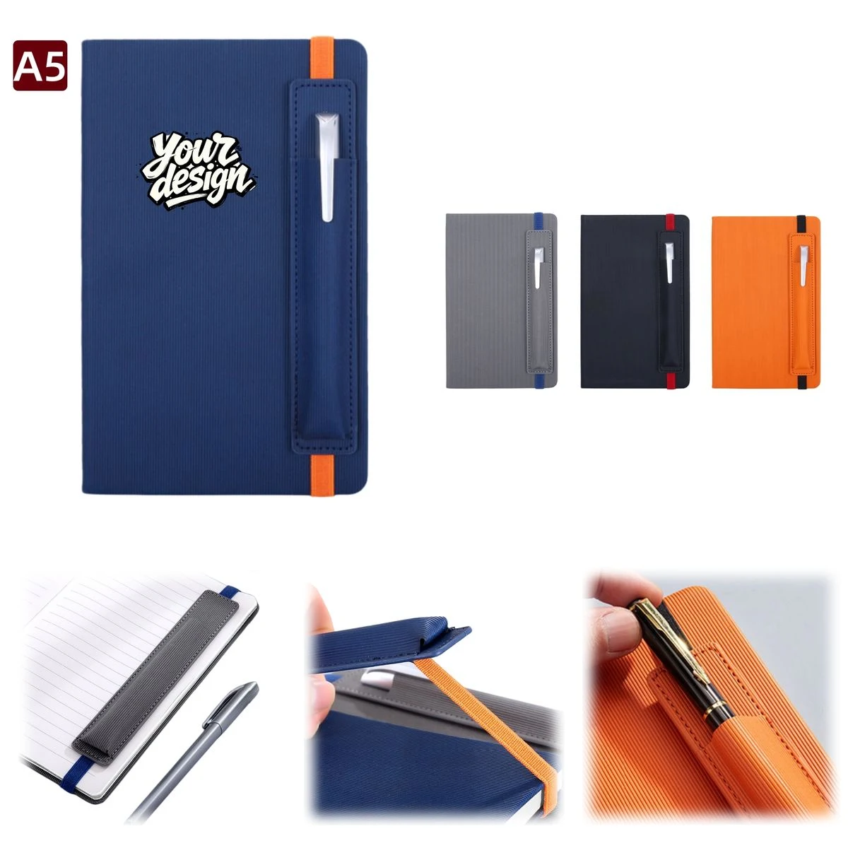 A5 Leather Journal With Pen Loop 1