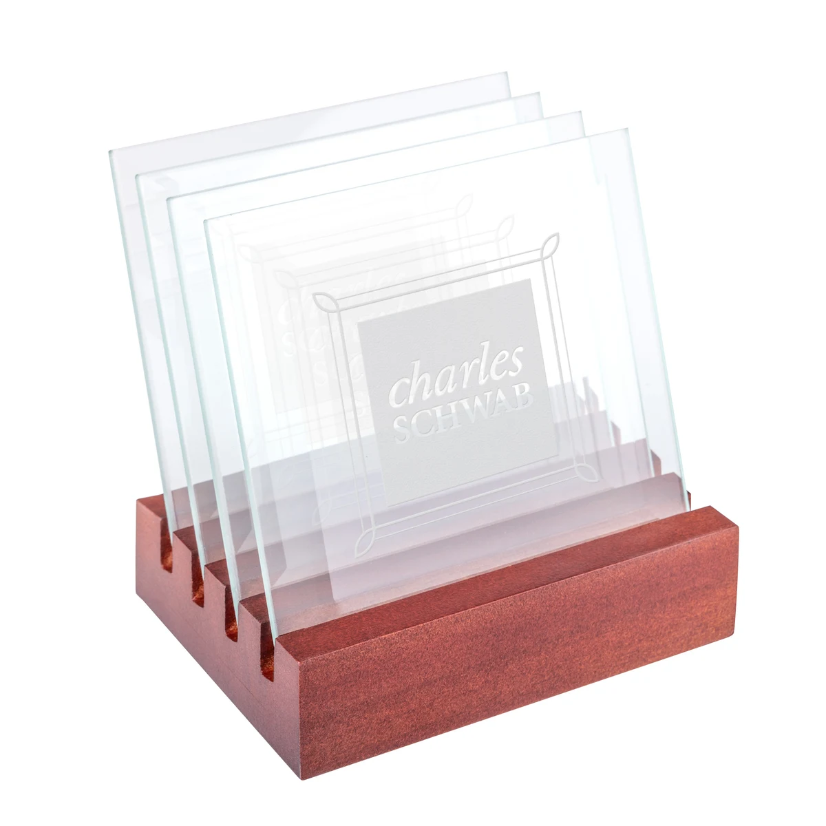Talbot Coaster - Set of 4 on Rosewood Base 1