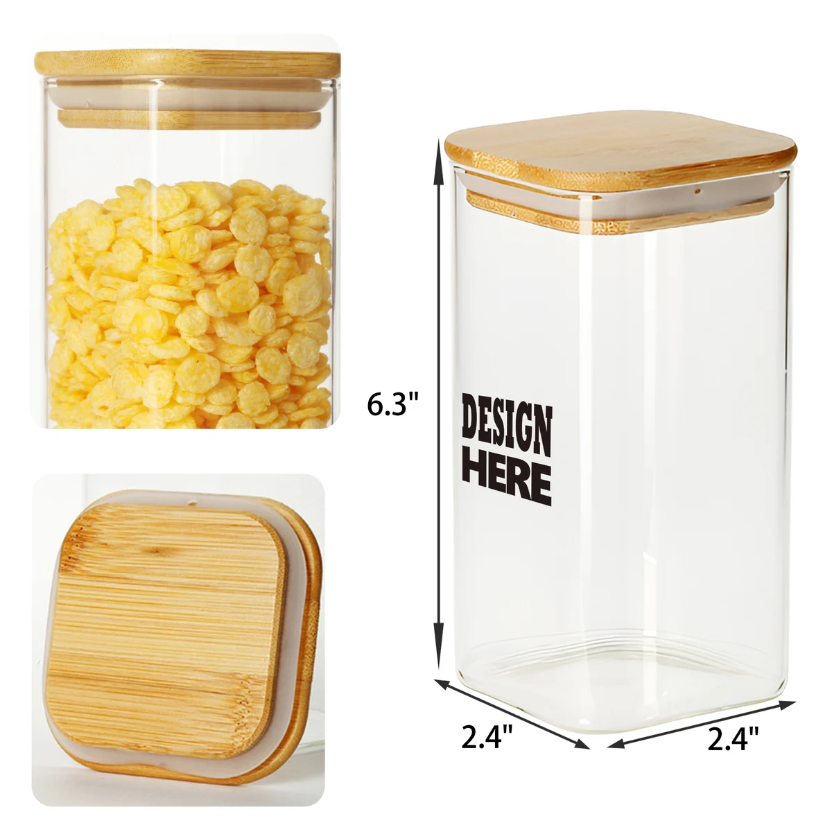 Hygienic 13 OZ Glass Airtight Food Storage Jars 1