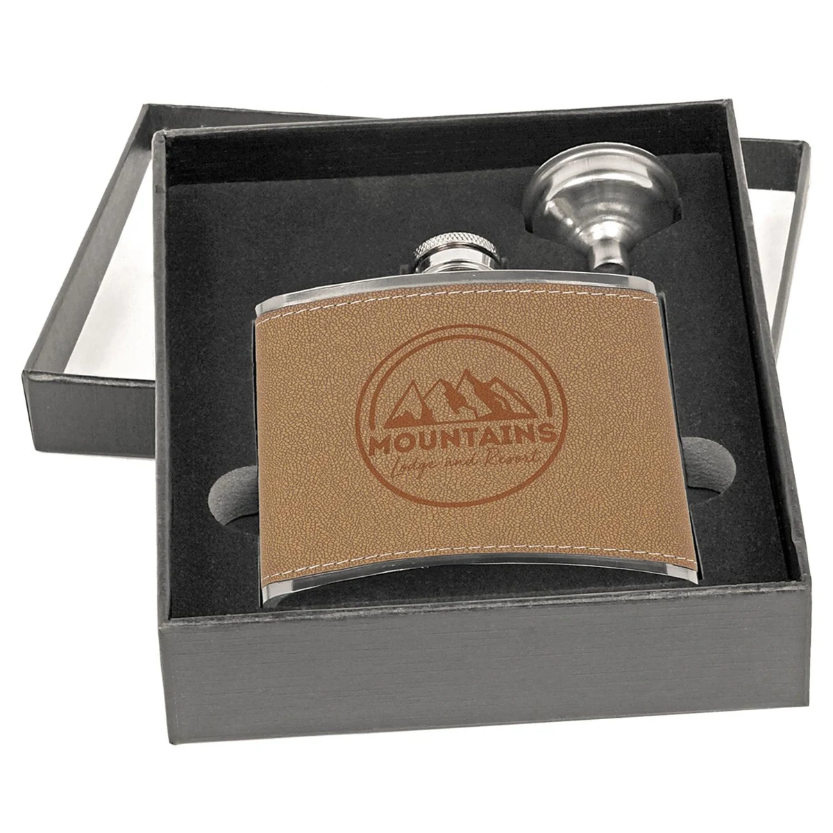 6 OZ Flask with Funnel Set, custom water bottle with logo imprint 1