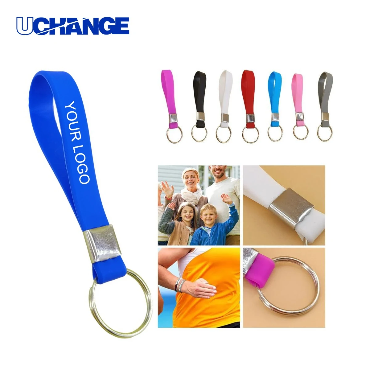 Silicone Wristband Key Chain Keychain Customizable for Branding 1