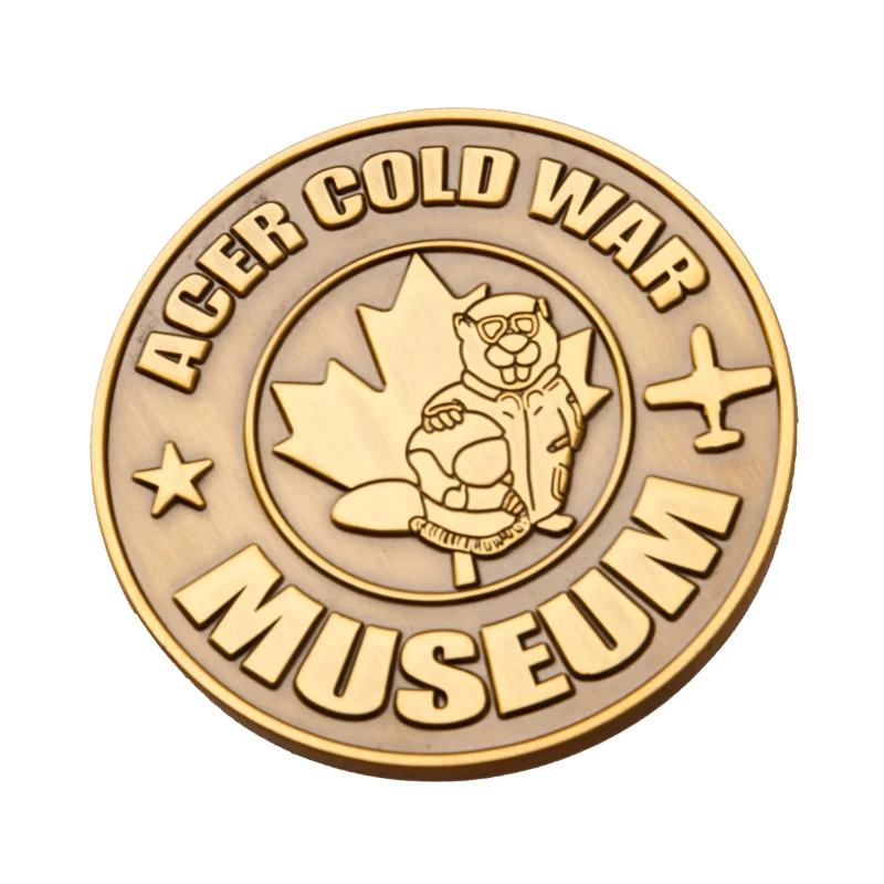 2.25" Brass No Color Fill Challenge Coins 1