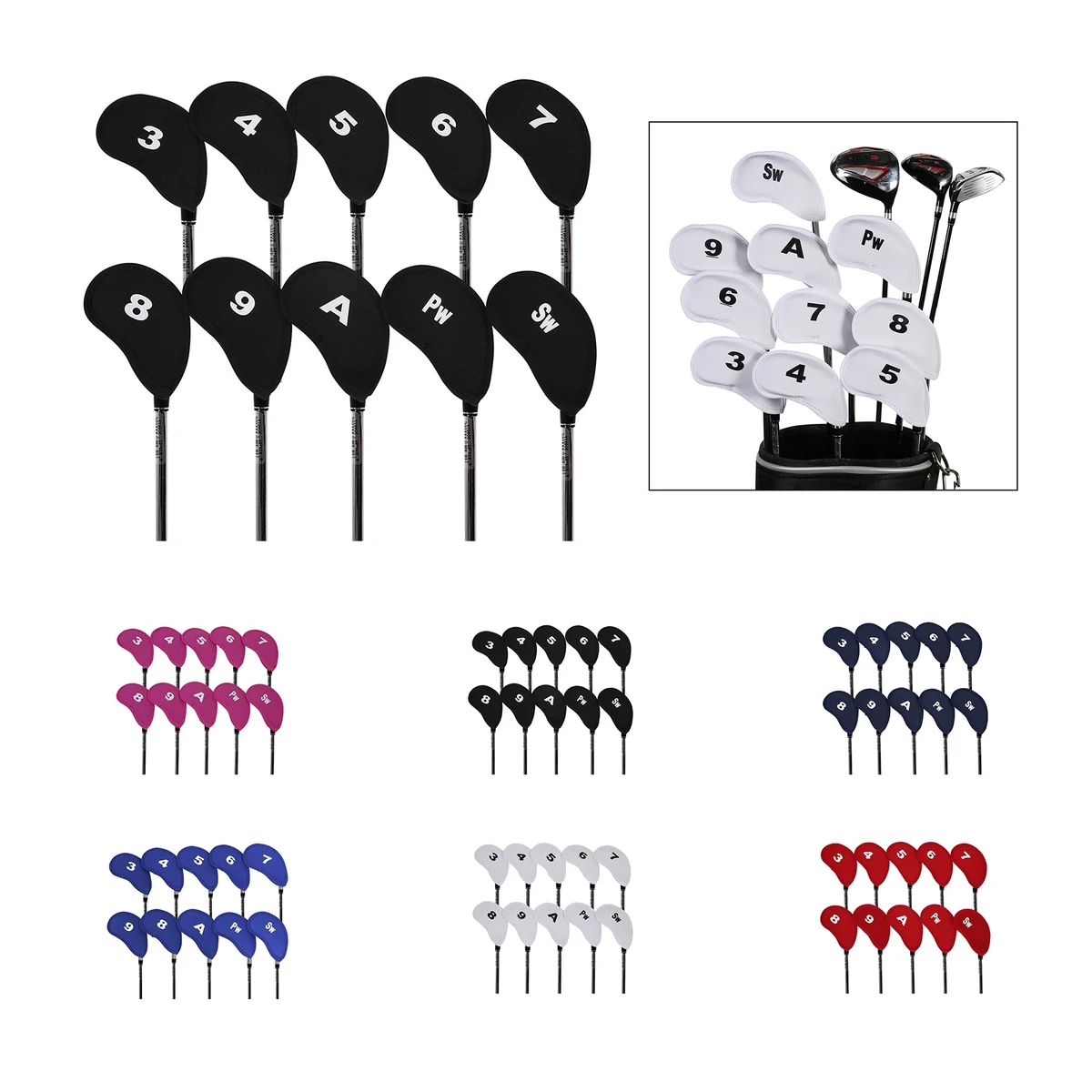 10pcs Golf Head Cover Set 1