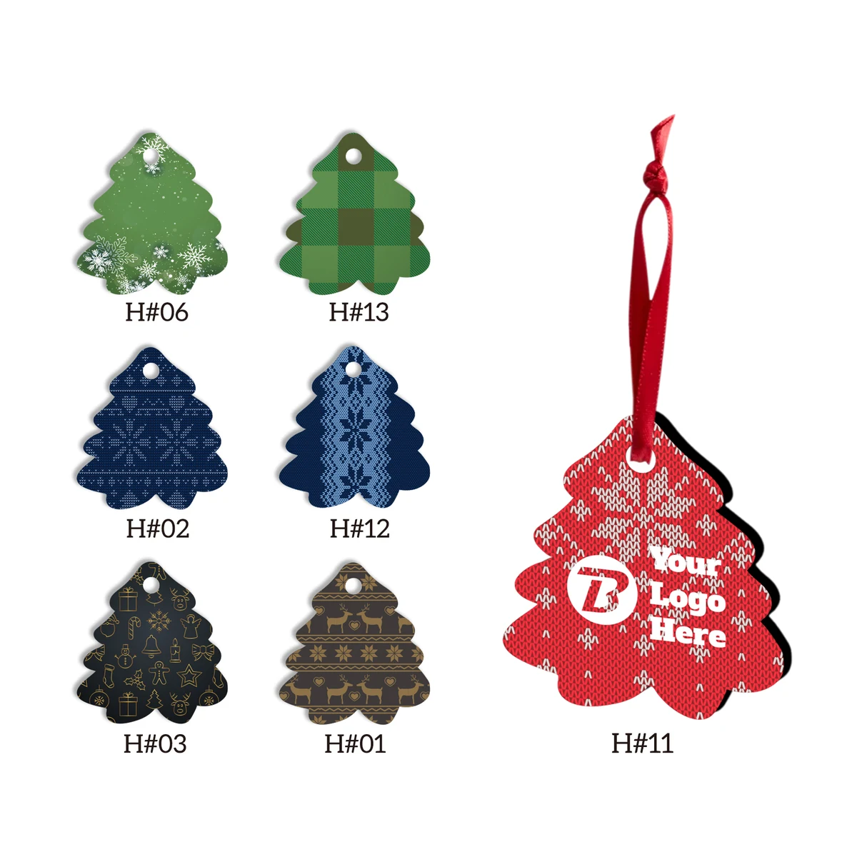 Free Shipping Full Color Christmas Ornament - Tree 1