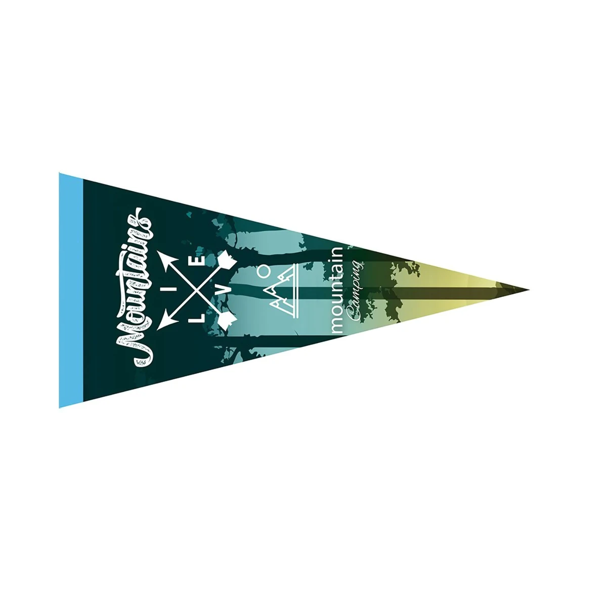 Personalized Triangle Felt Banners With Single-Side Printing 1