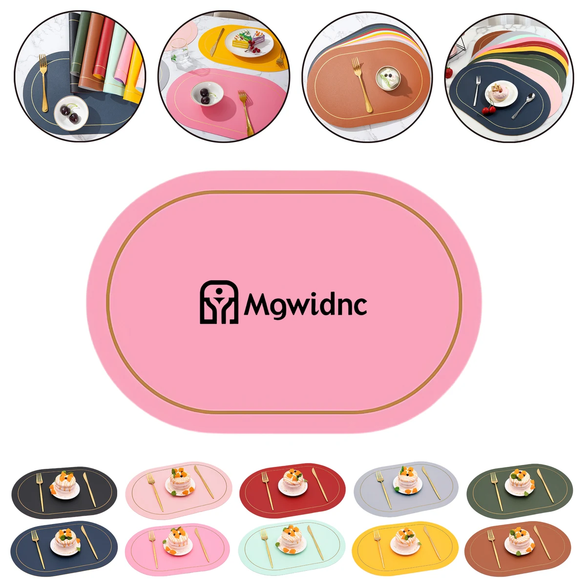 Oval Dual-Color Placemats 1