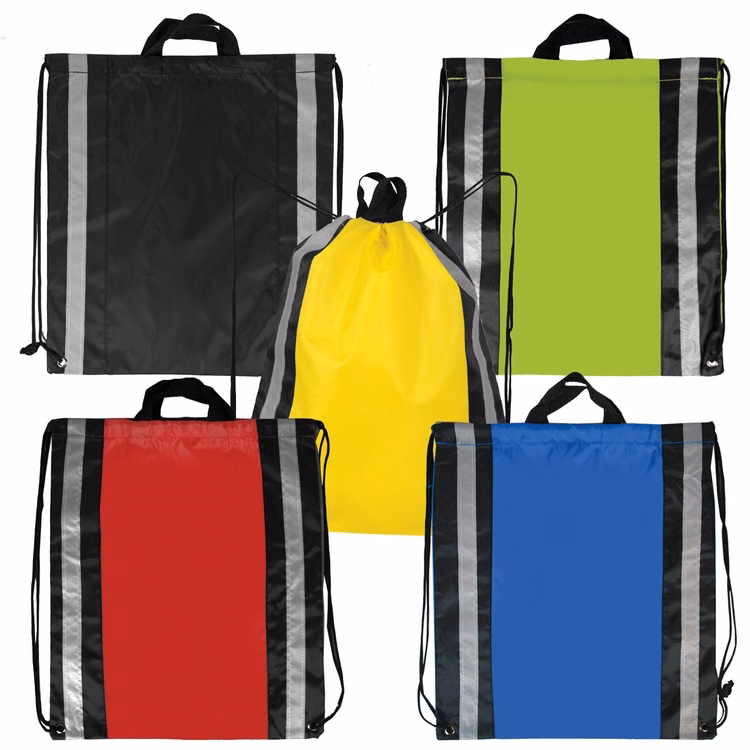 Reflecting Stripes Drawstring Backpack