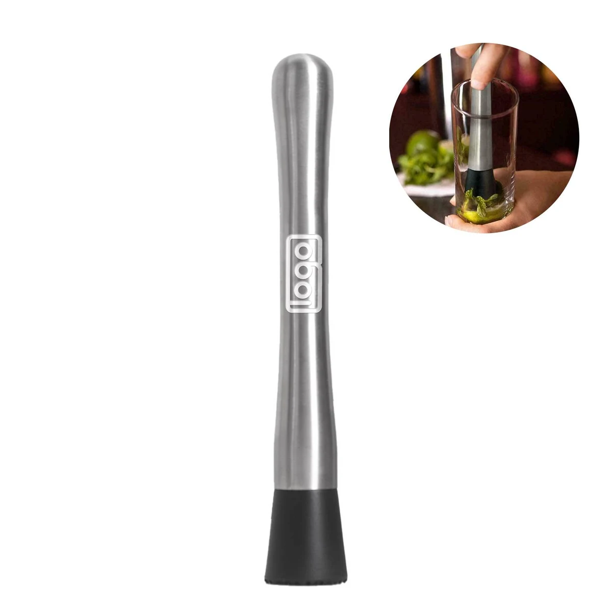 Stainless Steel 8" Muddler for Cocktails 1