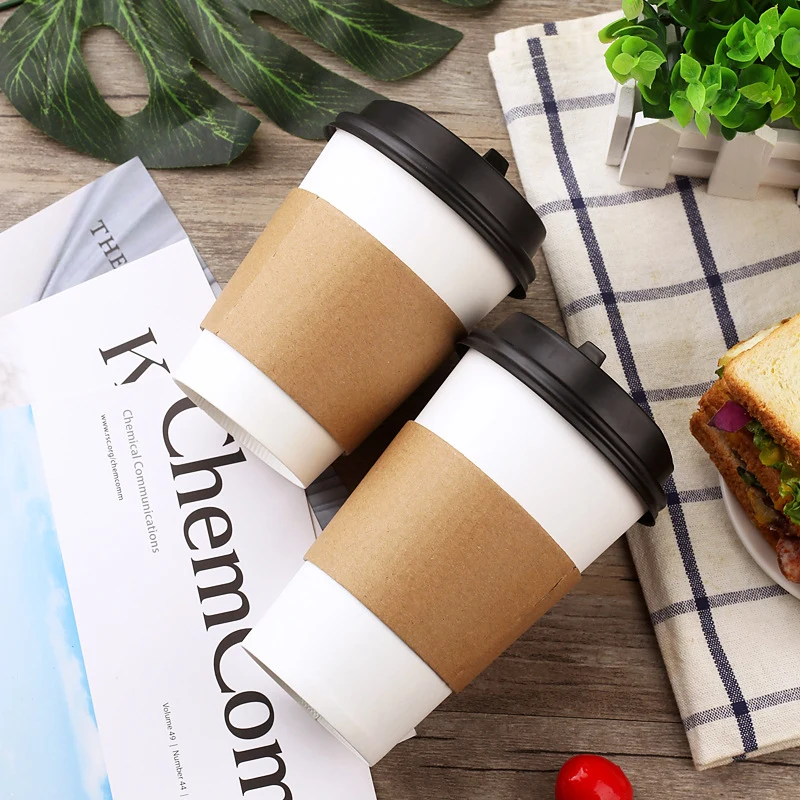 16 Oz Coffee Paper Cup With Lids Cup Sets 1