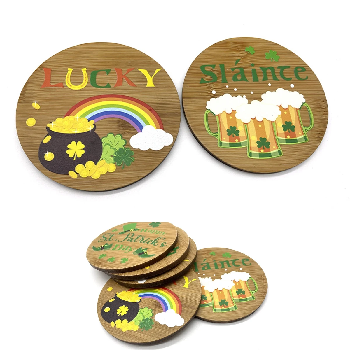 Solid Wood Color Coaster 1