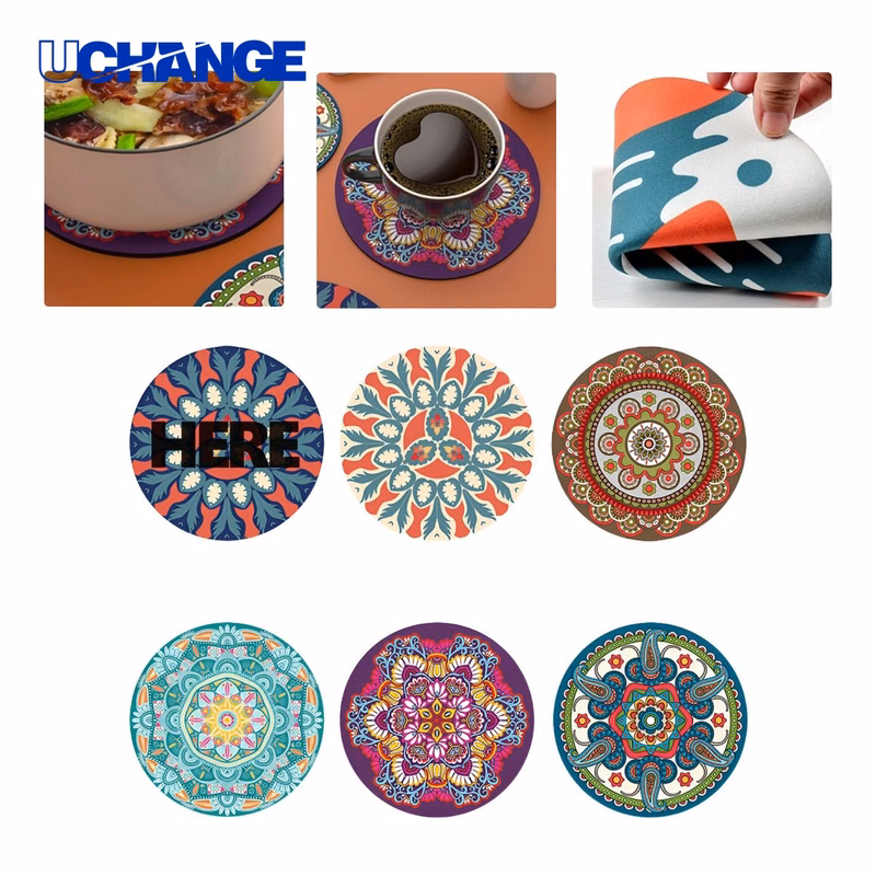 Custom Colorful Rubber Heat Resistant Coaster Mat