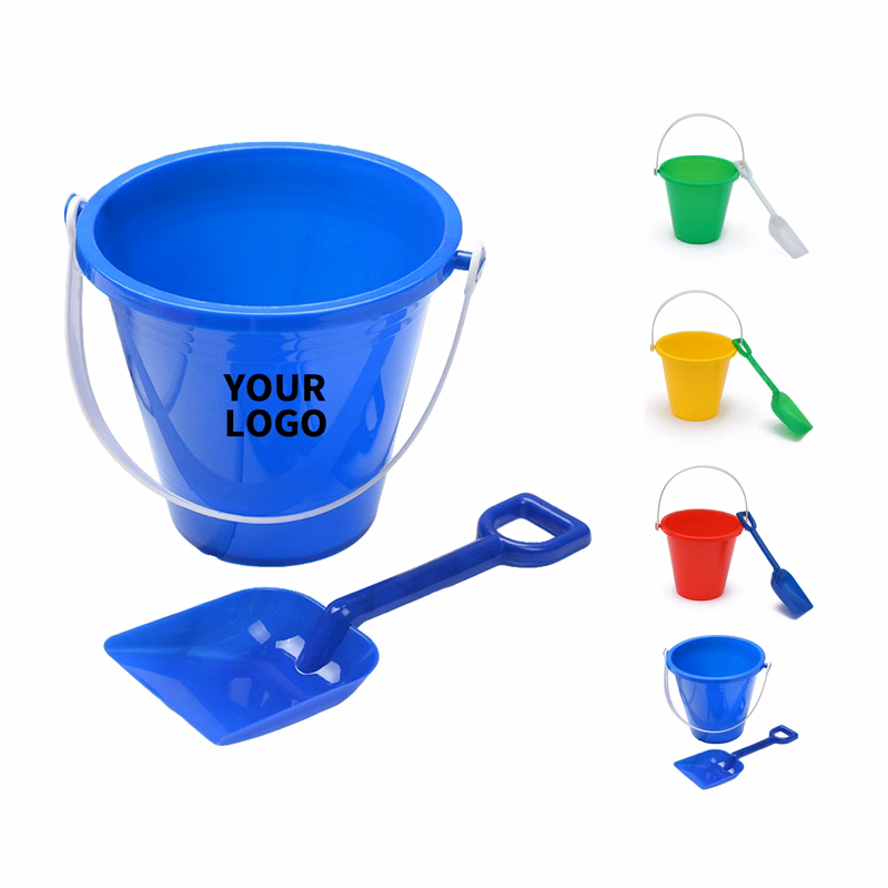 Nine Inch Sand Bucket With Shovel Set For Beach Play 9" x 9"