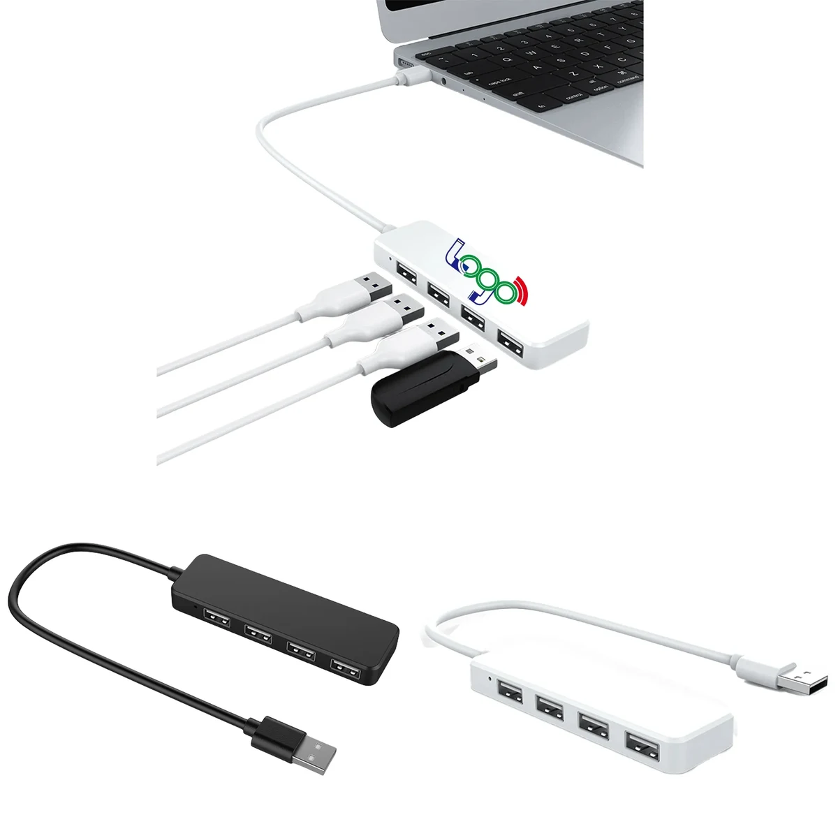 MOQ 100PCS 4-In-1 Docking Station 2.0 Hub 1