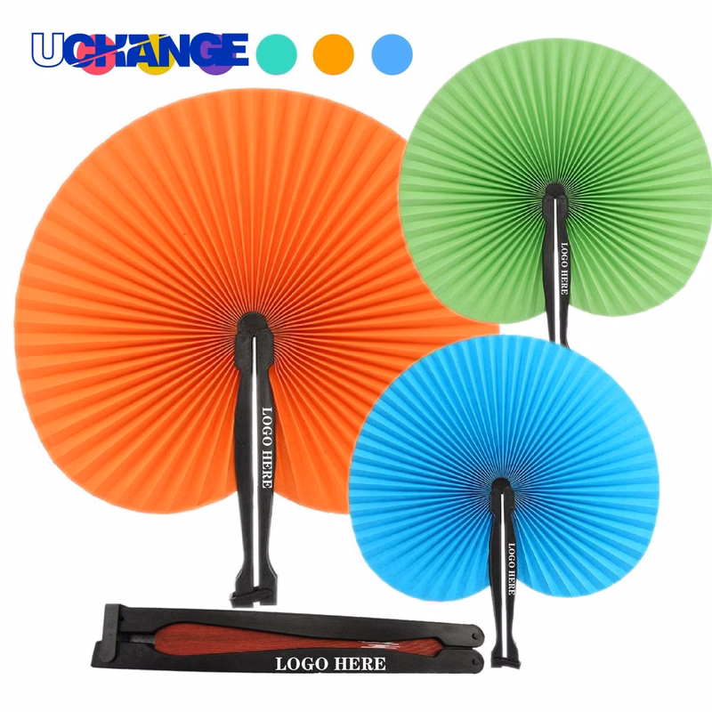 Round Folding Paper Hand Fan