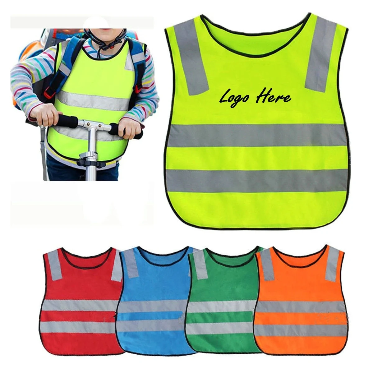Small MOQ 100pcs Kids Reflective Safety Vest 1