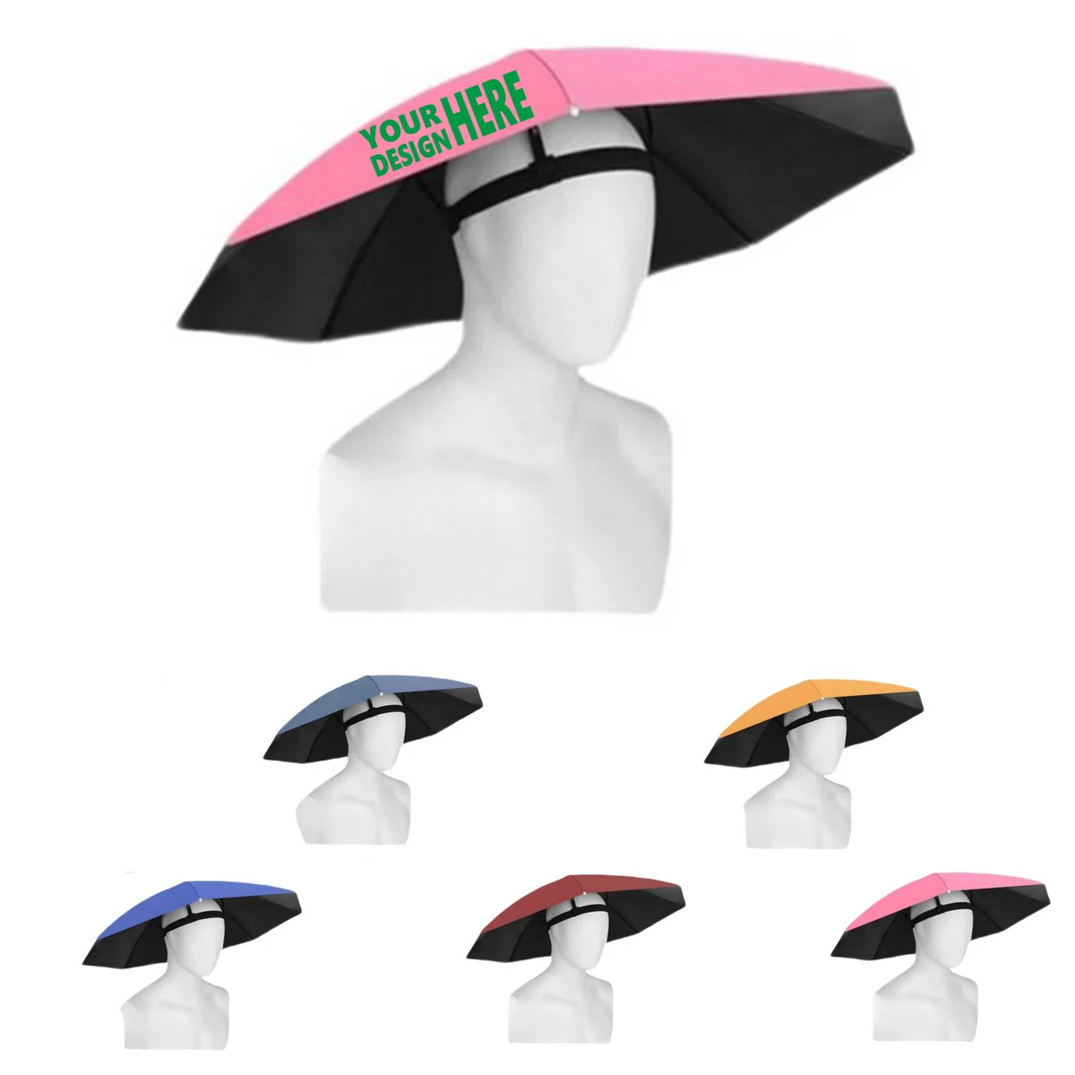 Outdoor Folding Fishing Large Headwear Umbrella Hat 1