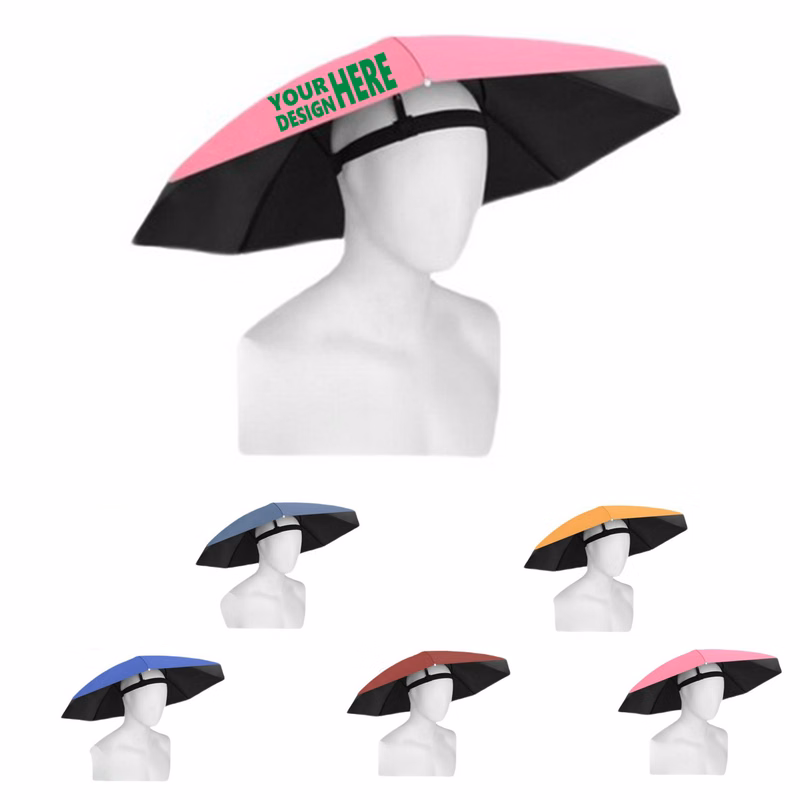 Outdoor Folding Fishing Large Headwear Umbrella Hat