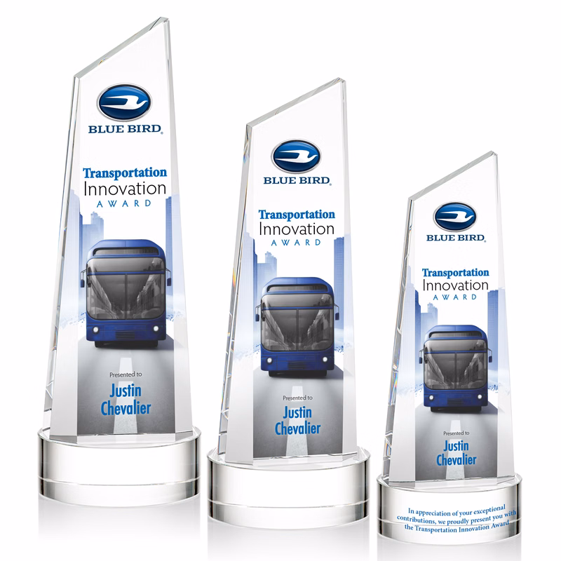 Belmont Tower VividPrint™ Award on Stanrich - Clear