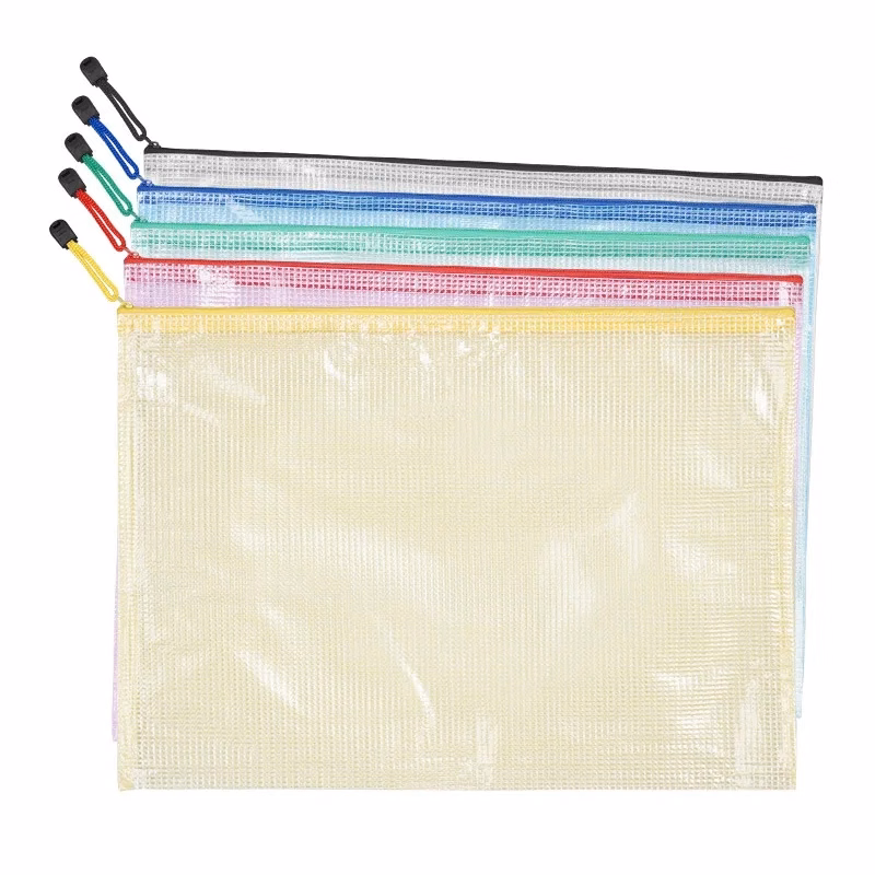 Zipper Mesh Document Pouch Bag