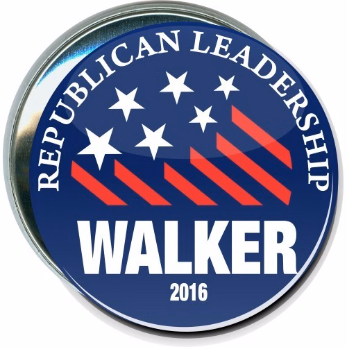 Republican Leadership, Walker 2016, Political Button