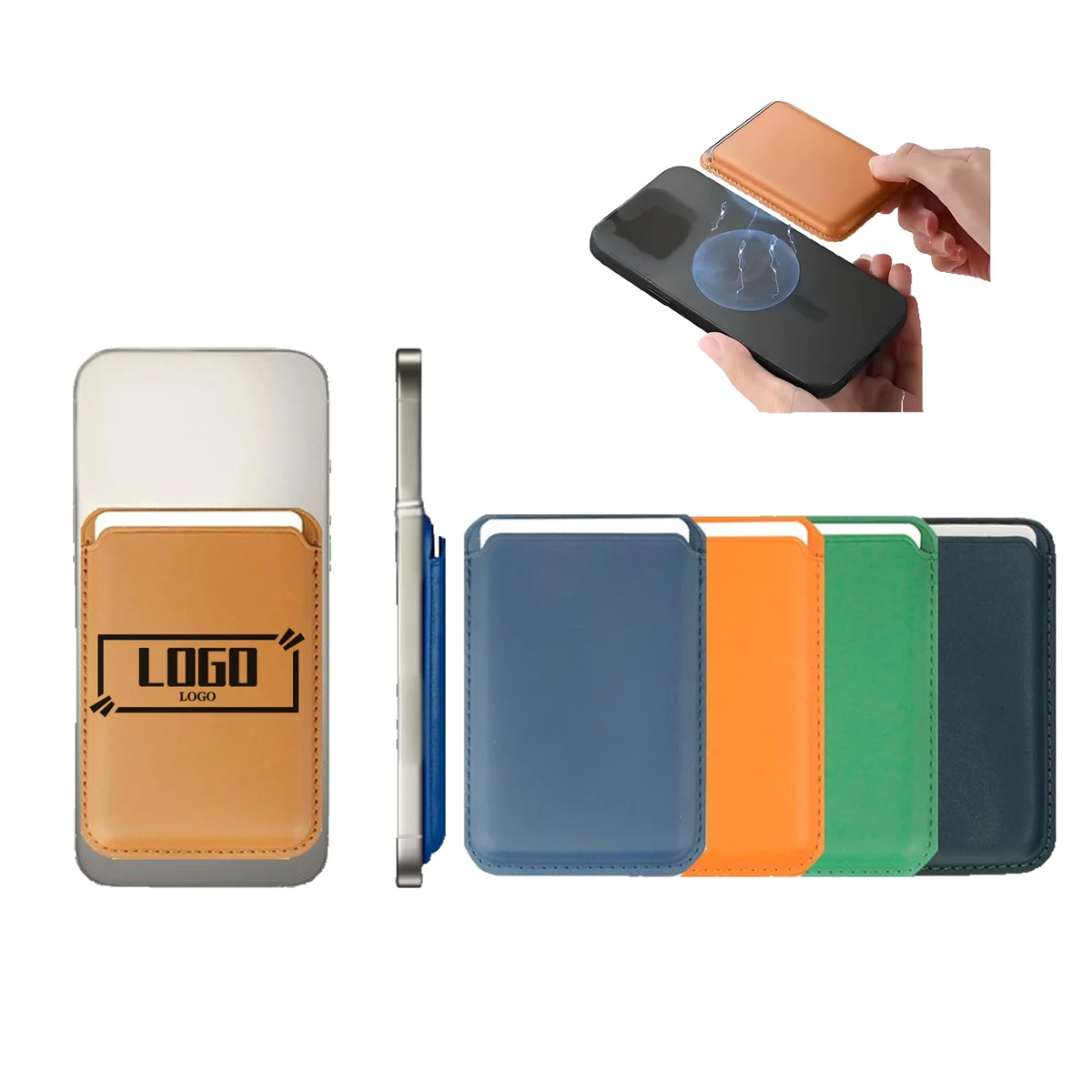Mobile Phone Magnetic Card Holder Protective Leather Case 1