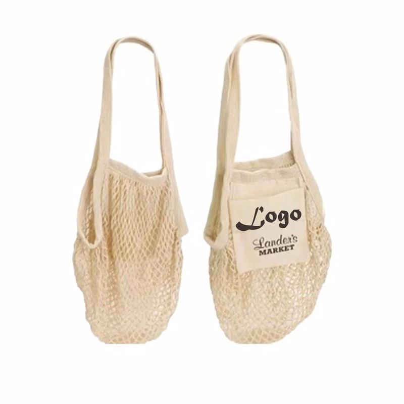 Cotton Net Shopping Tote Bag Portable