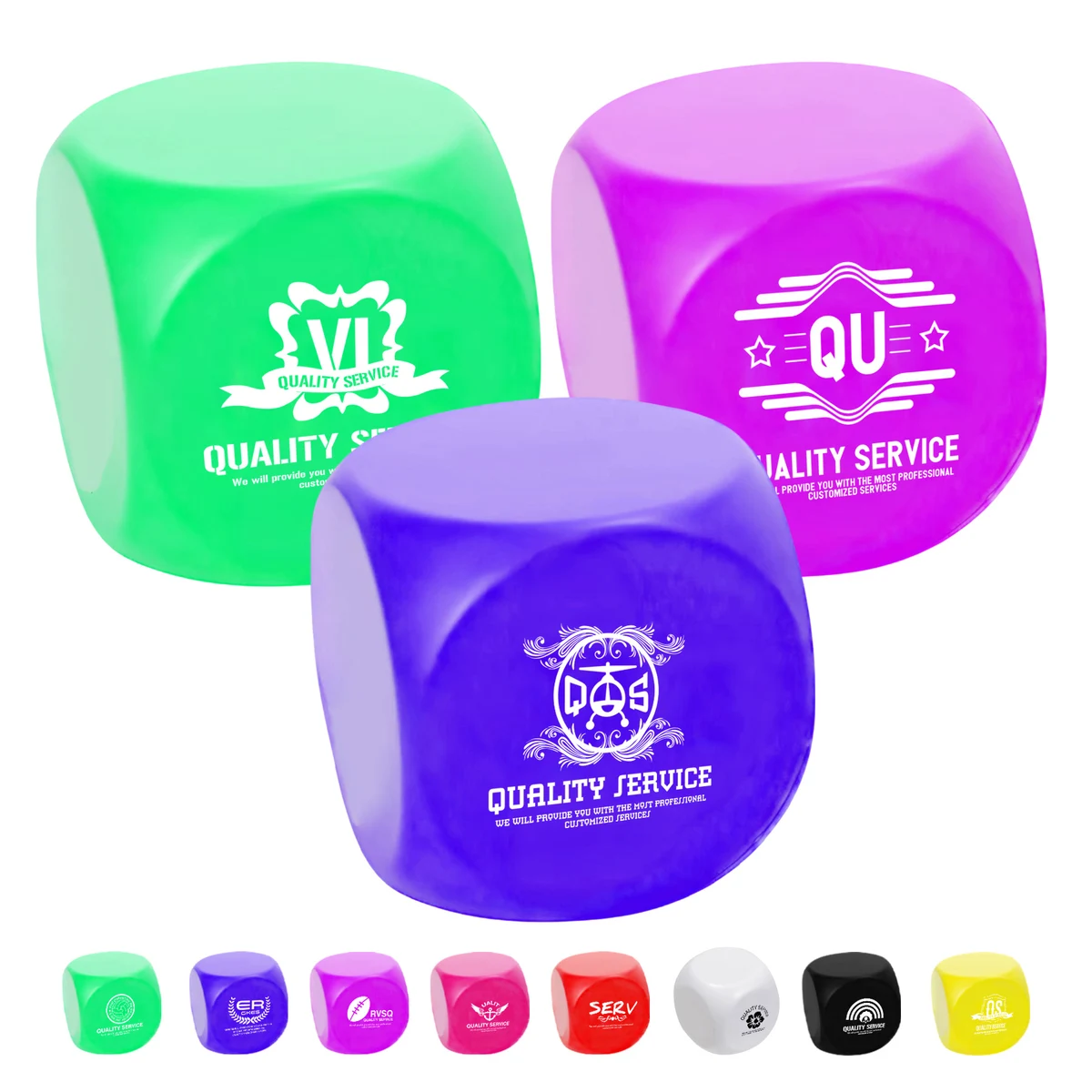 Dice Shaped Round Corner Cube Stress Reliever 1