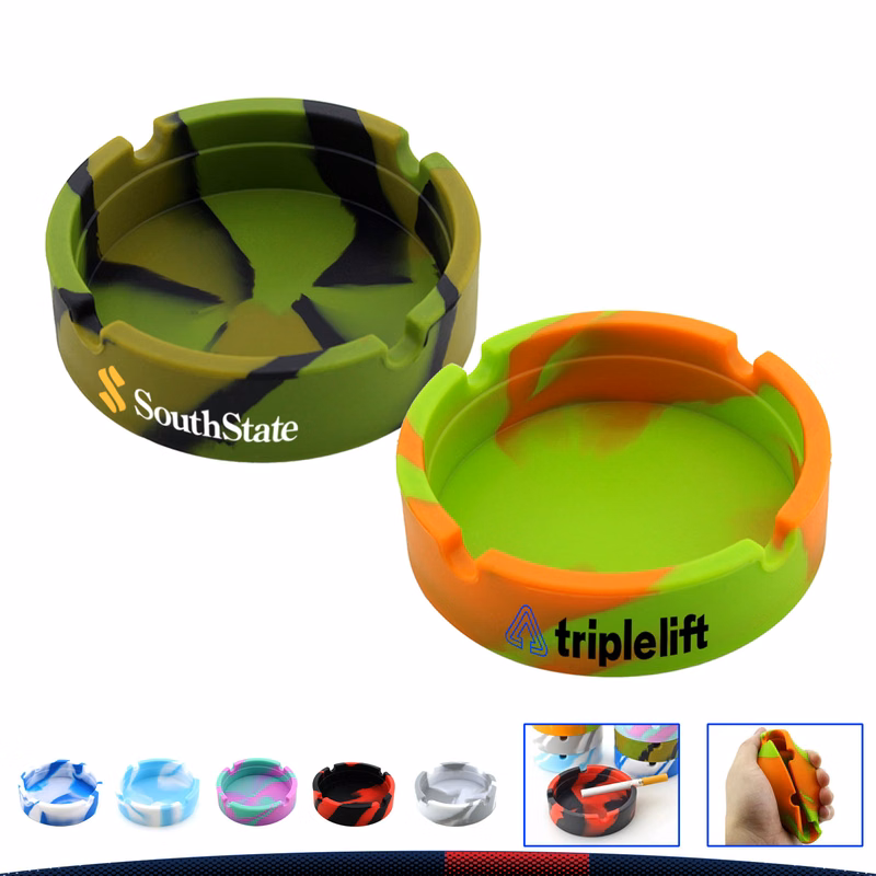 Round Camouflage Ashtray
