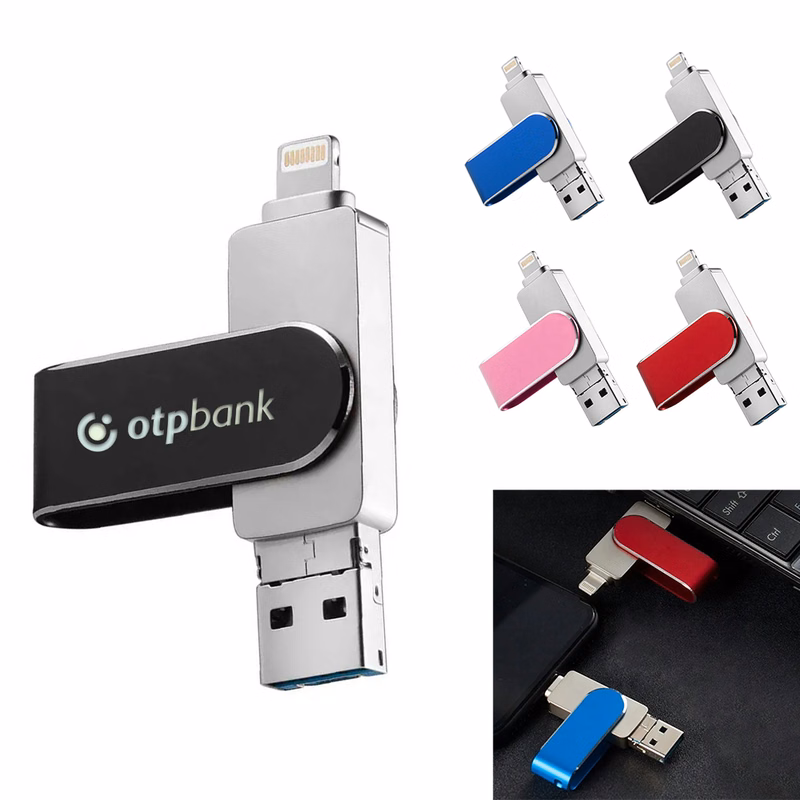 Stockton 3-IN-1 Push and Pull USB Flash drive