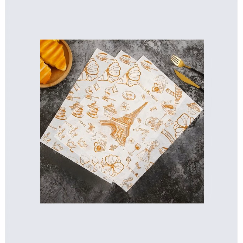 12''×12'' Custom Printed Food Grade Greaseproof Packaging Paper
