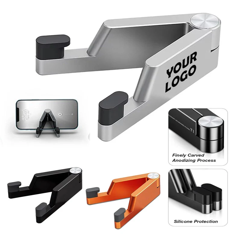Foldable Aluminum V-Shaped Desktop Phone Stand 1