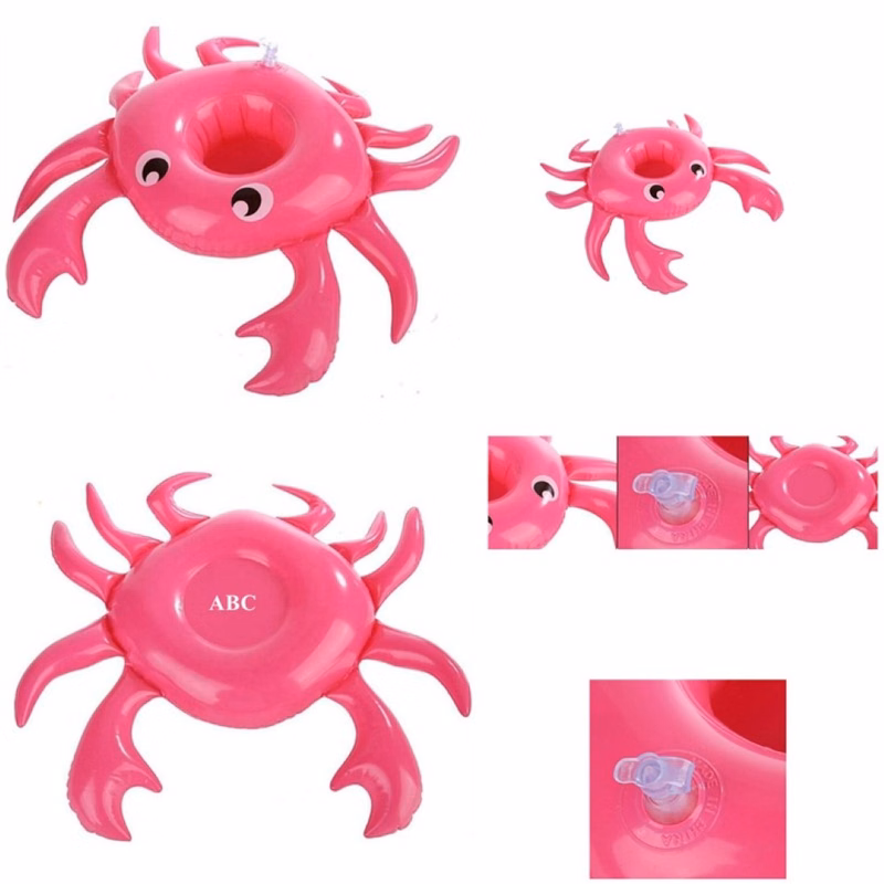 Inflatable Crab Drink Cup Holder