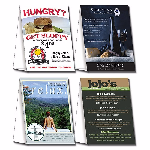 Table Tent - UV-Coated (1S) - 5x6.875 Folded - 10 pt.
