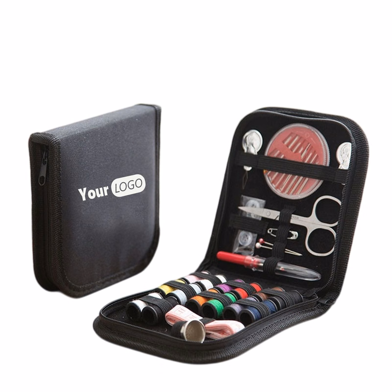 Portable 10 Piece Sewing Kit With Zipper Pouch