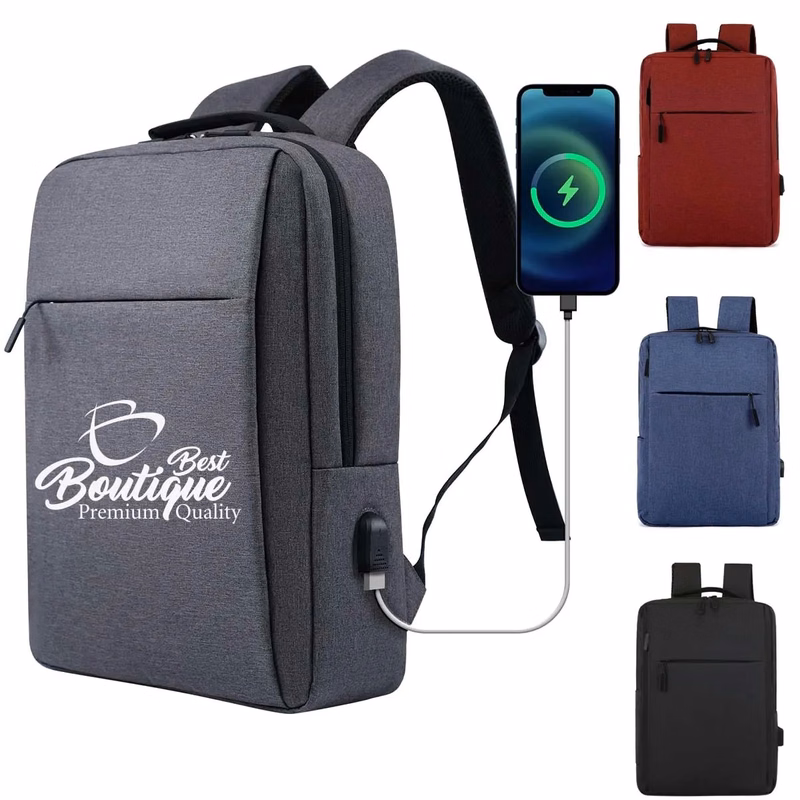 Function Water Resistant USB Charging Port Laptop Backpack