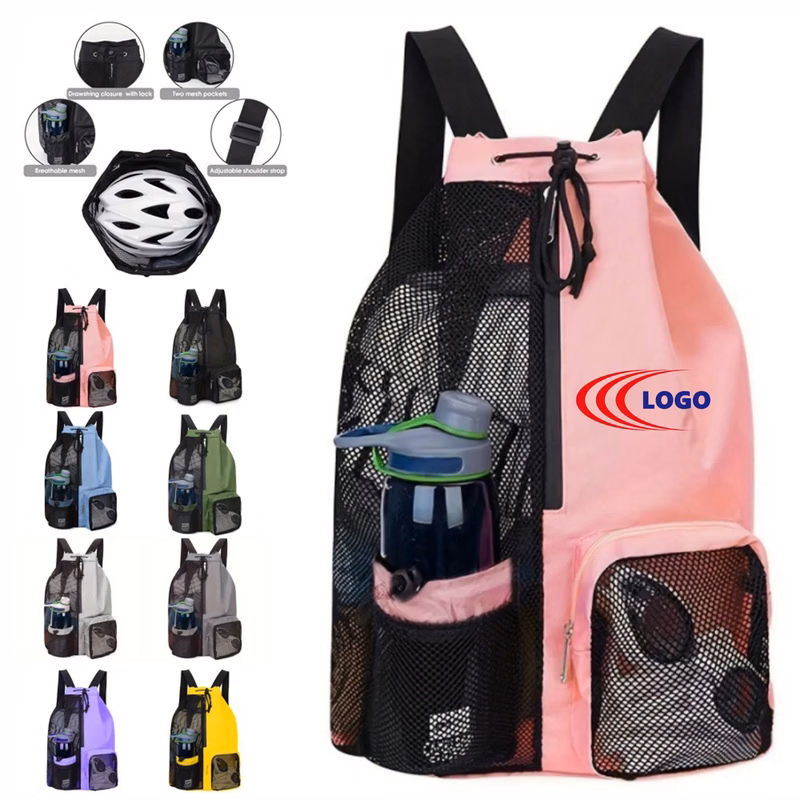 Multi-Function Breathable Mesh Drawstring Backpack